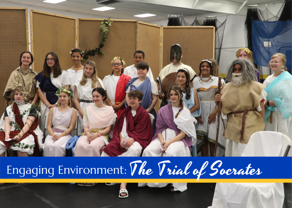 Image of Students dressed for the Trial of Socrates